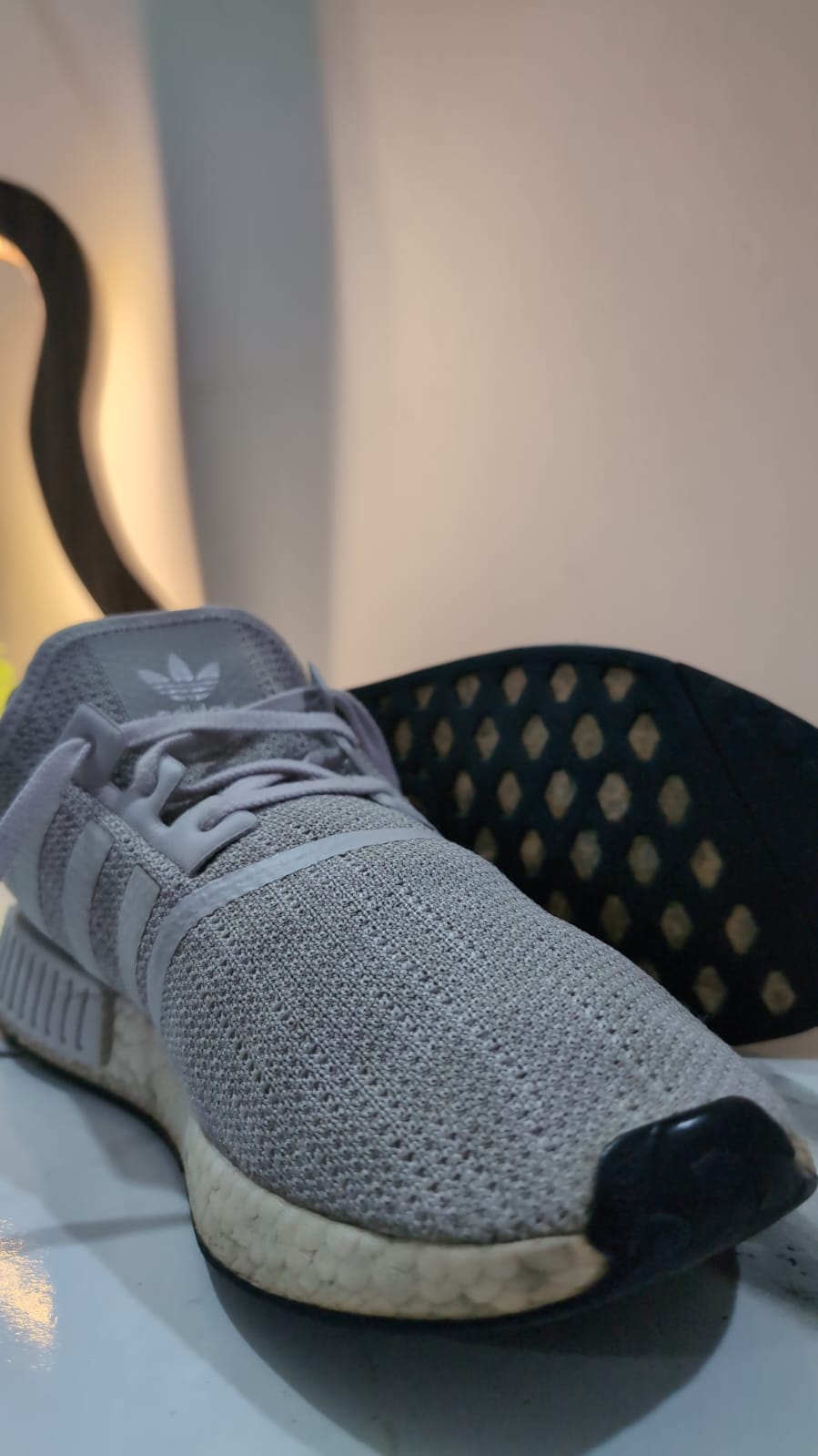 Pre-Loved Adidas Grey Knit Sneakers image 1