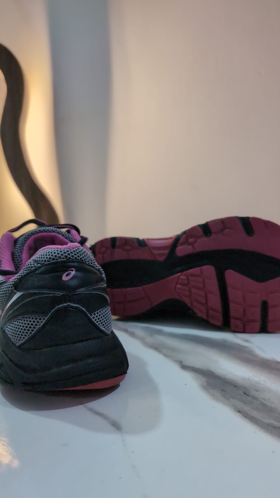 Pre-Loved ASICS Grey & Black Running Shoes image 1